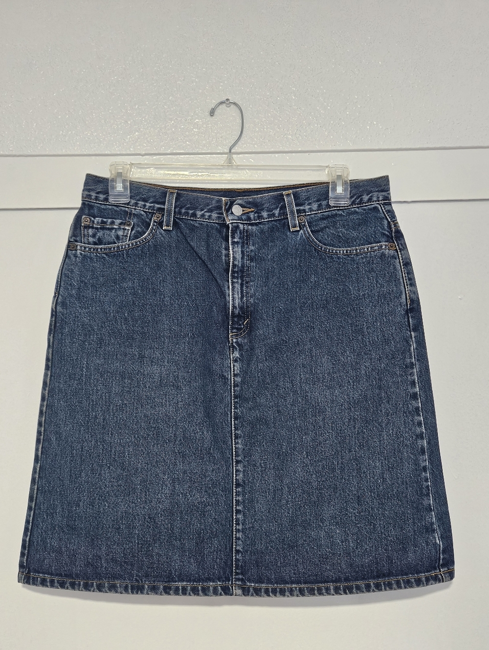 Levi Classic Dark Wash Denim Mini Skirt